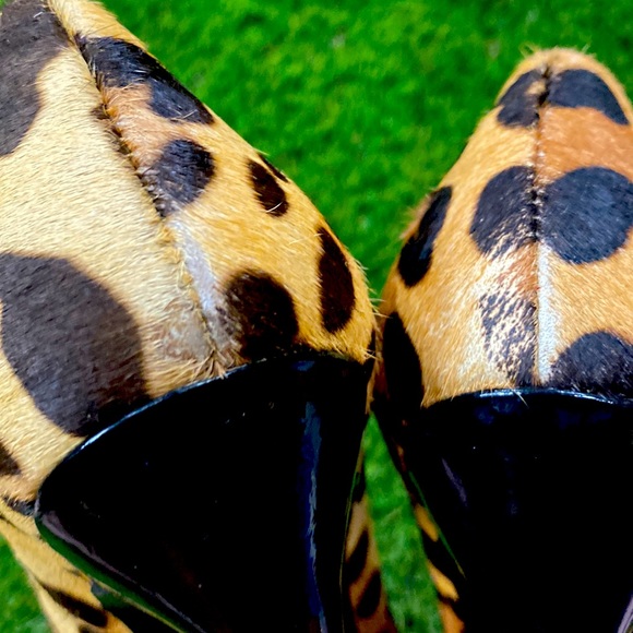 Calf Hair Leopard leather heels - size 6.5 - Picture 4 of 4